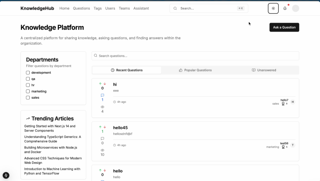 Centralized Knowledge Hub